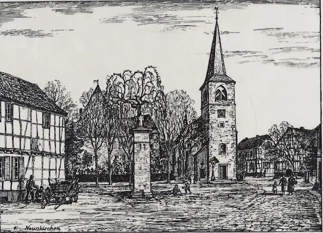 Kirche und Brunnen